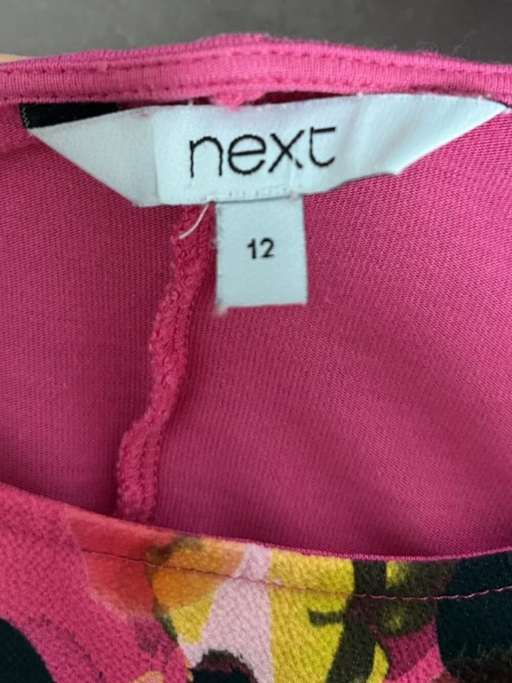 Pink Next Abstract Floral Short Sleeve Blouse Women - Picture 5 of 5